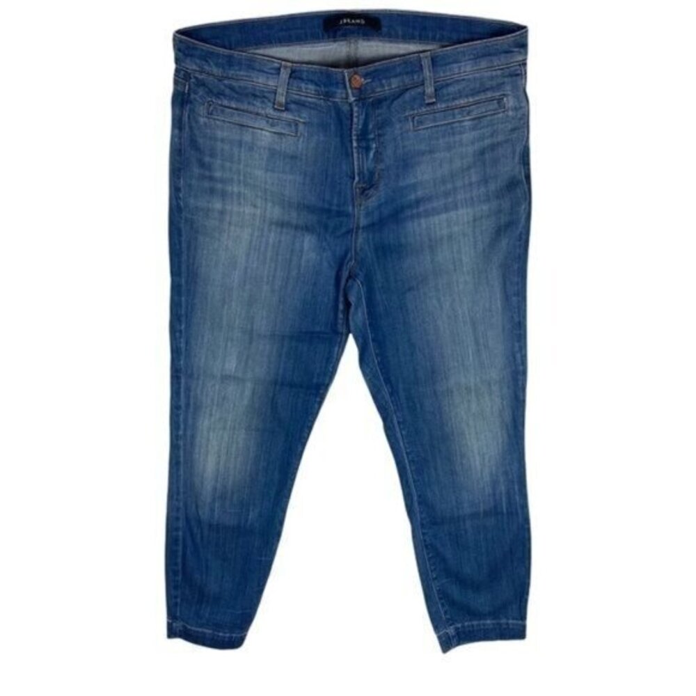 J Brand Skyla Stretch Medium Wash Denim‎ Skinny Crop Jean